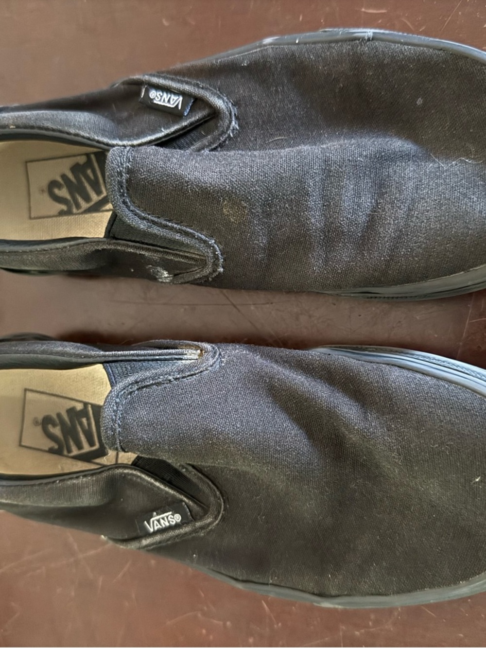 Vans Black Canvas Slip-On Sneakers